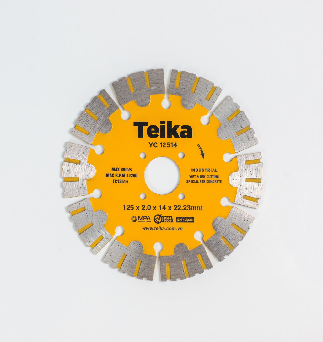 Lưỡi cắt tường, bê tông Teika 125mm